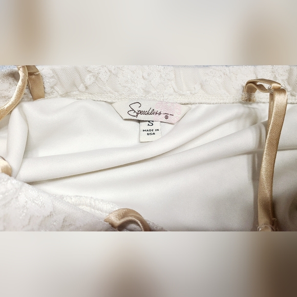 Speechless Off White Lace Dress with Gold Accent - Picture 3 of 3